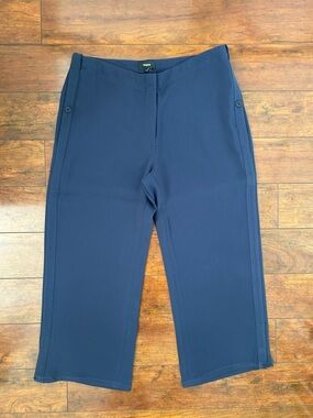 Theory Navy Cropped Lightweight Dress Pants